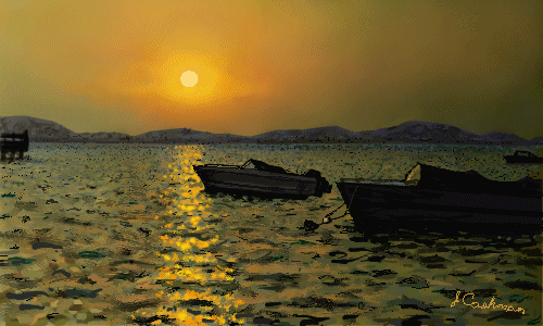 Boats in the Sunset